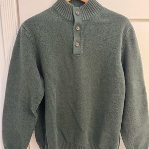 Izod Men's Green Button Up Sweater